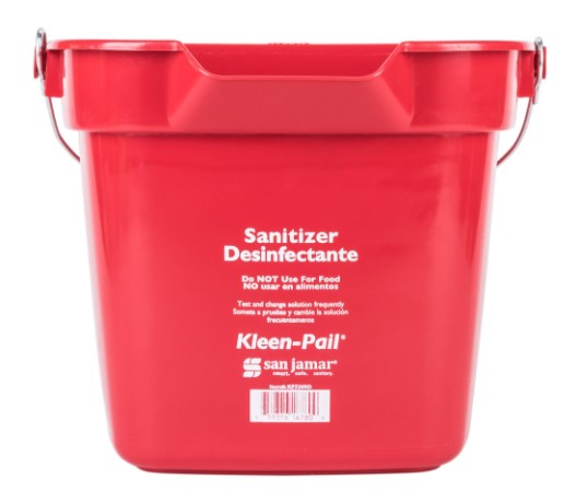 Bucket For Sanitizing Solution - Red 10Qt