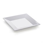 Plate, Square, Melamine,White, 8"