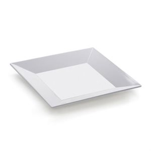 Assiette Carrée En Mélamine, Blanc, 20 CM