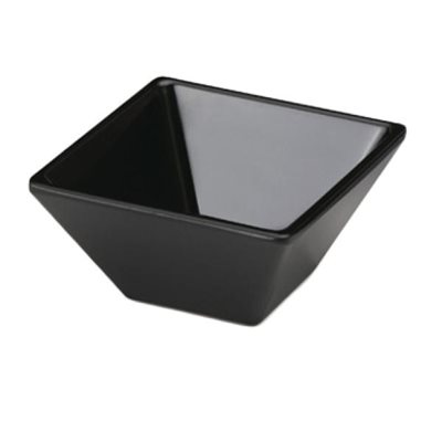 Bowl, Square, 8 Oz / 237 ML, Melamine, Black