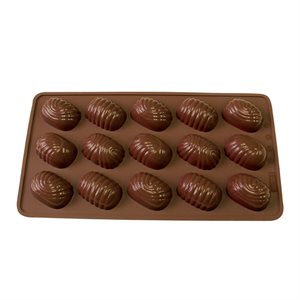 Moule A Pâtisserie (Chocolat) En Silicone, Ovale, 15 Fentes