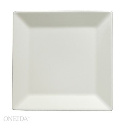 Plate, Square, Ceramic, White, 7.5"