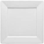 Plate, Square, Ceramic, White, 10"