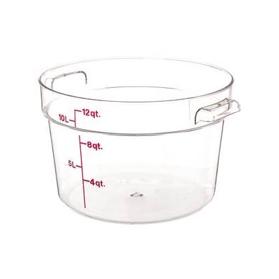 Boîte de Rangement Ronde, Cambro RFSCW12135 12 Qt. Claire