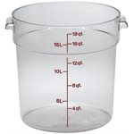 Boîte de Rangement Ronde, Cambro RFSCW18135 18 Qt. Claire