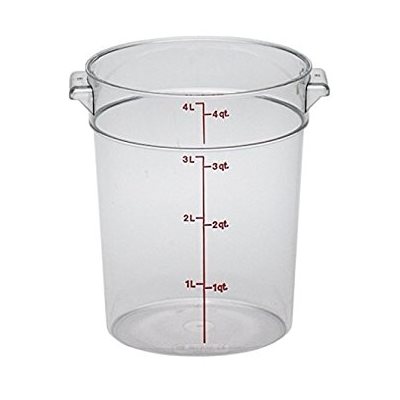 Boîte de Rangement Ronde, Cambro RFSCW4135 4 Qt. Claire