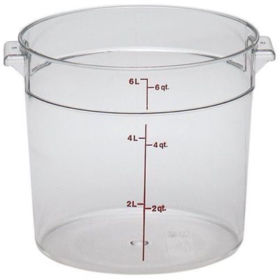 Boîte de Rangement Ronde, Cambro RFSCW6135 6 Qt. Claire