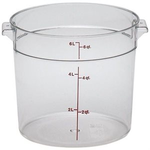 Cambro RFSCW6135 6 Qt. Round Food Storage Container - Clear