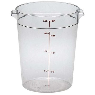 Cambro RFSCW8135 8 Qt. Round Food Storage Container - Clear