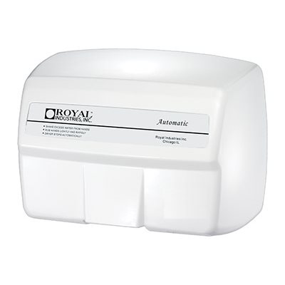 Hand Dryer, Automatic, White, "Royal"