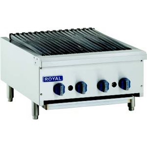 Broiler, Radiant Heated, 6 Burners, 90000 BTU, Natural Gas, 36"