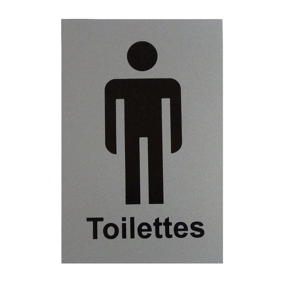 PICTOGRAMME "TOILETTES" (HOMMES) - GRIS