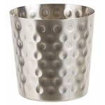 SS French Fry Cup, Hammered, 3 1/4" x 3 1/2"