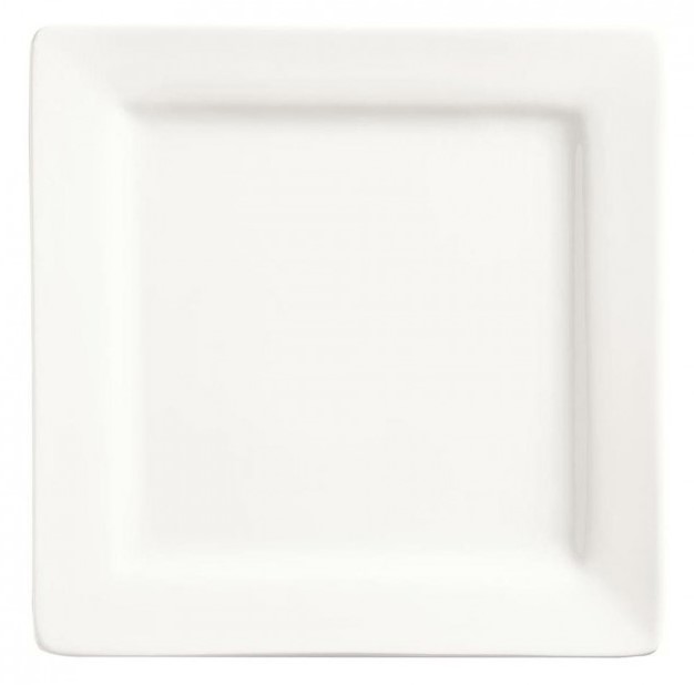 Assiette carrée en porcelaine,6.25"