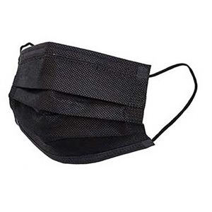 MASQUE JETABLE, NOIR 3 PLIS PK/50