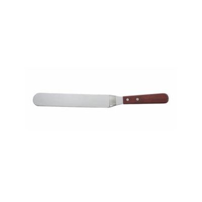 Bakery Spatula, 4" x 0.75", Stainless Steel, Wood Handle