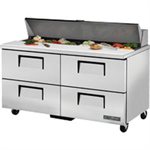 Prep Table, Refrigerated, 1 Door/4 Drawers/16 Panels